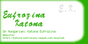 eufrozina katona business card